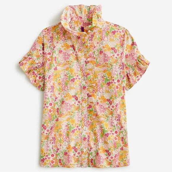 J. Crew Short-sleeve cottage top in Liberty® Margaret Annie fabric - Picture 3 of 6